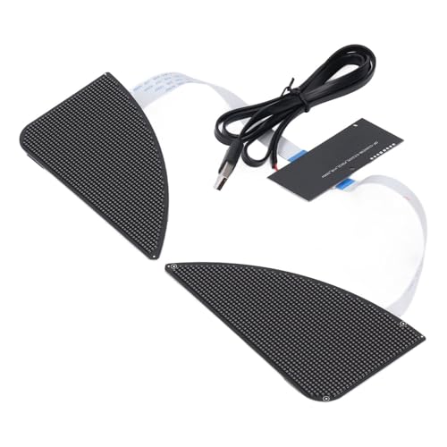 PUNELE Programmierbares LED -Zeichen Digitale LED -Anzeige -App -Steuerung 32x64 Punkte Scrollen Sie Augen Geformt mit USB -Netzteil für Rucksackauto -Motorrad von PUNELE