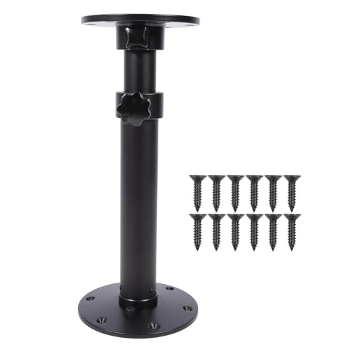 PUNELE RV-Tischbein RV Tisch Basis Mount Verstellbare Aluminiumlegierung Bein 18.11-27.76in Heavy Duty Rost Proof Matt Schwarz mit Abnehmbar von PUNELE