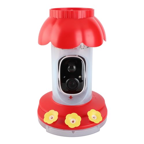 Vogelfutterstation mit Automatischer Bewegungserkennung und HD-Kamera, AI Auto Catch, mit 2-Liter-Futterbehälter für Wand, Baum, Zaun, WiFi-Vogelfutterstation, Geeignet für die von PUNELE