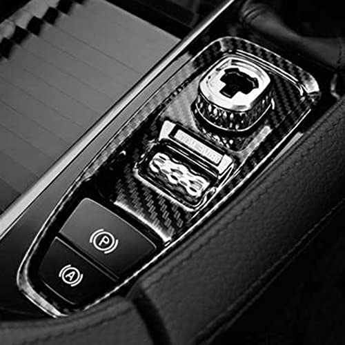 Für Volvo S90 XC90 V90 XC60 S60 V60 Elektronische Handbremse Dekoration Abdeckung Handbremse Zündschalter Innendekoration auto schalter dekoration(Color:Carbon patter) von PUNICS
