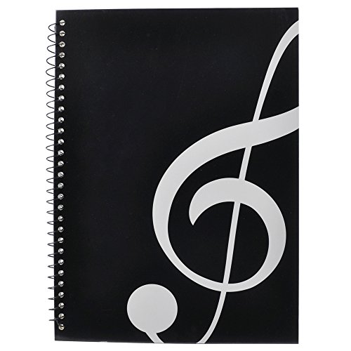 Punk Musik-Manuskript-Papier mit 50 Seiten Musik leere Seiten Musik-Notizbuch Music Note Black von PUNK