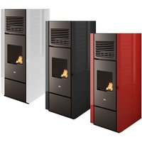 Punto Fuoco Nia Zweikanal-Pelletofen - - Rot von PUNTO FUOCO