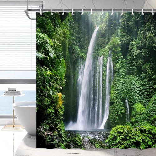 PUOJIEAT Duschvorhang 120x180 Fallen, Duschvorhang Anti-schimmel Wald 3D Duschvorhänge Waschbar für Badezimmer Badewannen mit 8 Ringe 1019-FG PUOJIEAT Duschvorhang 120x180 Fallen, Duschvorhang Anti-schimmel Wald 3D Duschvorhänge Waschbar für Badezimmer Badewannen mit 8 Ringe 1019-FG von PUOJIEAT