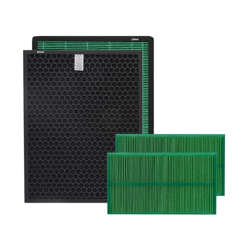 PUREBURG Ersatz-True-Filter-Set, kompatibel mit COWAY Airmega Dual Clean APMS-1020A Luftreiniger und Luftbefeuchter 2-in-1,H13 MAX2 Filter + 2er-Pack Befeuchtungsfilter von PUREBURG