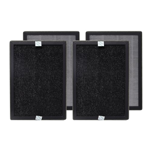 PUREBURG Ersatzfilter kompatibel mit Airversa Purelle AP2 Luftreiniger, 2er-Pack (4 Filter) H13 HEPA Aktivkohle, 2-in-1, 3-stufige Filtration von PUREBURG