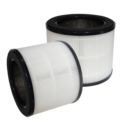 PUREBURG Ersatzfilter kompatibel mit Coway Airmega 100 Luftreiniger,2 Stück H13 HEPA 3-stufige Filtration, Aktivkohle 2-in-1 von PUREBURG