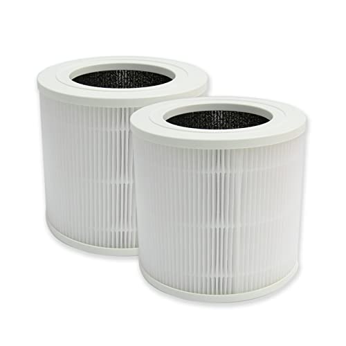 PUREBURG Ersatzfilter Kompatibel Mit Proscenic A8 SE Luftreiniger, 2er-Pack H13 HEPA 4-Stufige Filtration Aktivkohle Air Clean Staub von PUREBURG