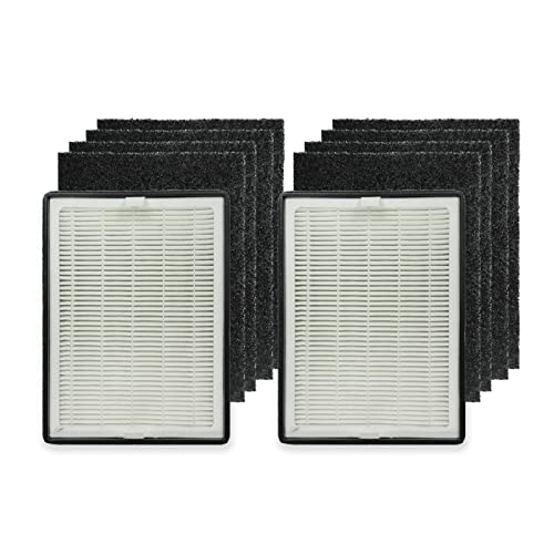 PUREBURG LV-H126-RF Ersatzfilter, kompatibel mit Levoit LV-H126 Luftreiniger, 2er-Pack H13 HEPA + 8 x Aktivkohle-Vorfilter, Air Clean Dust VOCs PUREBURG LV-H126-RF Ersatzfilter, kompatibel mit Levoit LV-H126 Luftreiniger, 2er-Pack H13 HEPA + 8 x Aktivkohle-Vorfilter, Air Clean Dust VOCs von PUREBURG