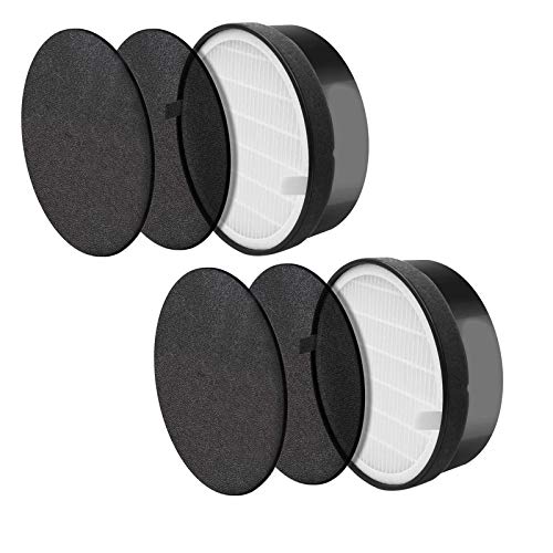 PUREBURG LV-H132-RF Ersatzfilter kompatibel mit Levoit LV-H132-Luftreinigern,2er-Pack H13 HEPA-Luftfilter und 4 Aktivkohle-Vorfilter von PUREBURG