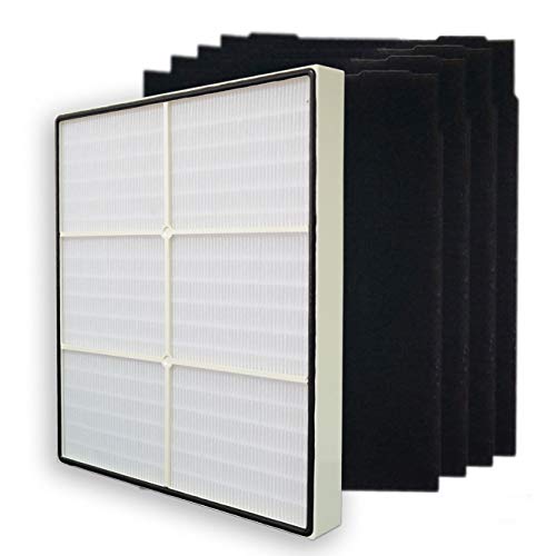 Twshiny Replacement 1 HEPA Filter + 4 Carbon Filters for Whirlpool Whispure 8171434K 1183054K 1183054 AP300 AP350 AP450 AP510 von PUREBURG