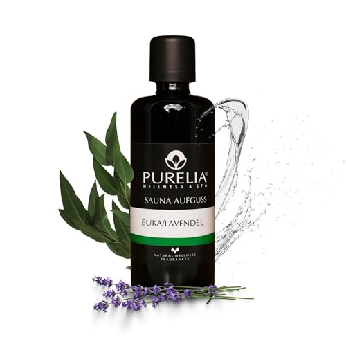 PURELIA Saunaaufguss Konzentrat Euka-Lavendel 100 ml natürlicher Sauna-aufguss - Reine ätherische Öle von PURELIA