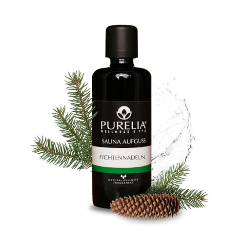 PURELIA Saunaaufguss Konzentrat Fichtennadel 100 ml natürlicher Sauna-aufguss - Reine ätherische Öle von PURELIA