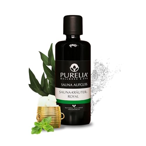 PURELIA Saunaaufguss Konzentrat Kräuter-Royal 100 ml natürlicher Sauna-aufguss - Reine ätherische Öle von PURELIA