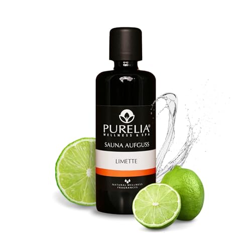 PURELIA Saunaaufguss Konzentrat Limette 100 ml natürlicher Sauna-aufguss - Reine ätherische Öle von PURELIA