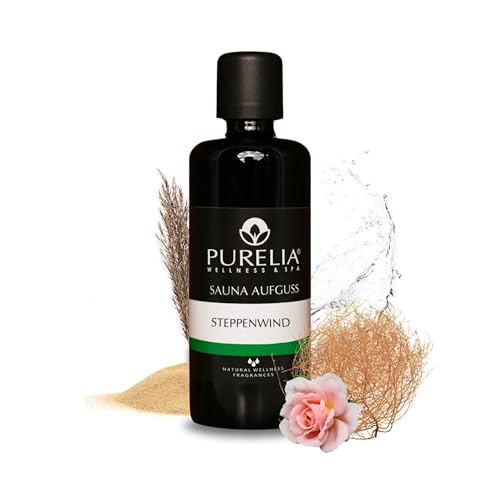 PURELIA Saunaaufguss Konzentrat Steppenwind 100 ml natürlicher Sauna-aufguss - Reine ätherische Öle von PURELIA