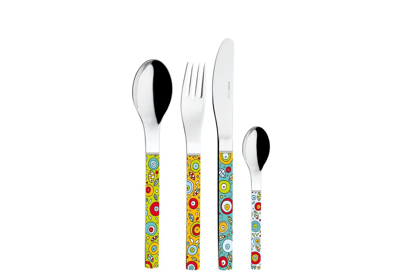 PURESIGNS Besteck-Set Frühstücks-Set Color your Life (5-tlg), 1 Personen, Edelstahl 18/10 von PURESIGNS