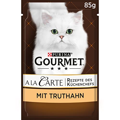 Gourmet A la Carte Katzenfutter nass, mit Truthahn und Gemüse, 26er Pack (26 x 85g) von GOURMET