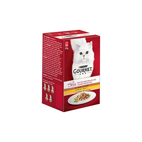 One Gourmet Mein kleines Nassfutter für Katzen, mit Geflügel, 50 g pro 6 Rationen (nicht kompatibel mit AMZ) 7613034453 von PURINA ONE