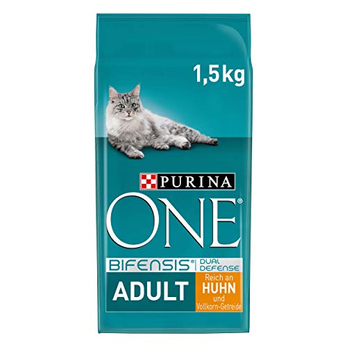 PURINA ONE BIFENSIS Adult Katzentrockenfutter: reich an Huhn, stärkt natürliche Abwehrkräfte, für gesunde Knochen, Haut, Zähne & Harnwege I ab 1 Jahr PURINA ONE BIFENSIS Adult Katzentrockenfutter: reich an Huhn, stärkt natürliche Abwehrkräfte, für gesunde Knochen, Haut, Zähne & Harnwege I ab 1 Jahr von PURINA ONE