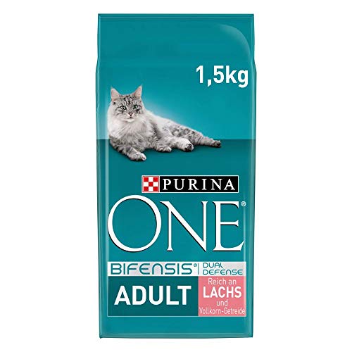 PURINA ONE BIFENSIS Adult Katzentrockenfutter: reich an Lachs, stärkt natürliche Abwehrkräfte, für gesunde Knochen, Haut, Zähne & Harnwege I ab 1 Jahr, 6x1,5kg PURINA ONE BIFENSIS Adult Katzentrockenfutter: reich an Lachs, stärkt natürliche Abwehrkräfte, für gesunde Knochen, Haut, Zähne & Harnwege I ab 1 Jahr, 6x1,5kg von PURINA ONE