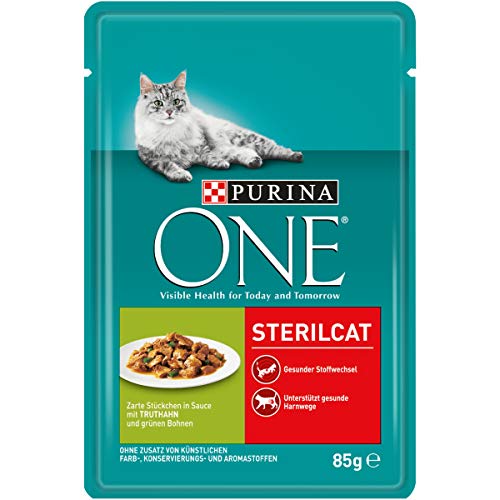 PURINA ONE Katzennassfutter, hochwertige Katzennahrung, reich an Vitaminen und Mineralstoffen, 24er Pack (24 x 85 g Beutel) von PURINA ONE