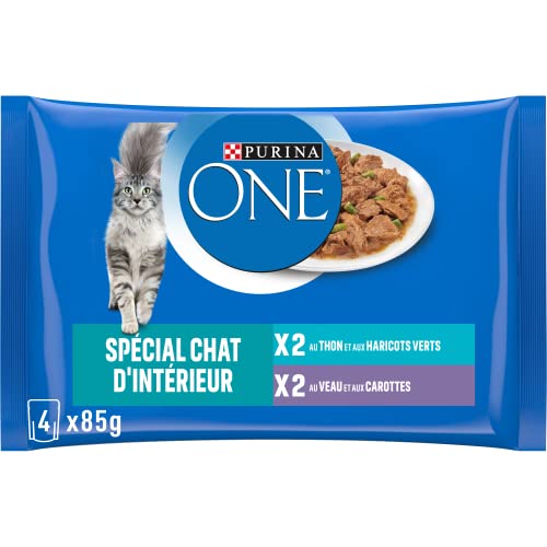 Purina ONE Katze in Sauce für ausgewachsene Katzen, Kalbs/Thunfisch, 4 x 85 g Purina ONE Katze in Sauce für ausgewachsene Katzen, Kalbs/Thunfisch, 4 x 85 g von PURINA ONE