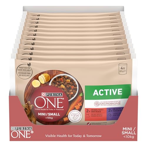 Purina One Active Nassfutter für Hunde Rind und Ente in Sauce Multipack, 48 Beutel à 85 g Purina One Active Nassfutter für Hunde Rind und Ente in Sauce Multipack, 48 Beutel à 85 g von PURINA ONE