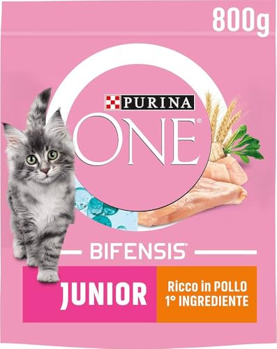 Purina One Bifensis Junior Katzenfutter 1-12 Monate Huhn und Getreide, 8 Packungen mit 800 g von PURINA ONE