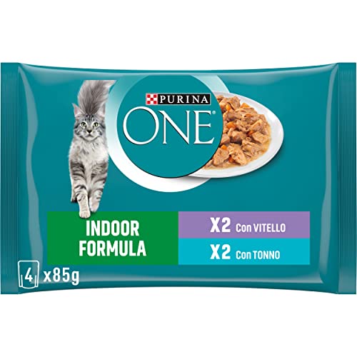 Purina One Indoor Filellini in Sauce Katzenfutter Kalbsleder und Thunfisch, 4 Beutel à 85 g Purina One Indoor Filellini in Sauce Katzenfutter Kalbsleder und Thunfisch, 4 Beutel à 85 g von PURINA ONE