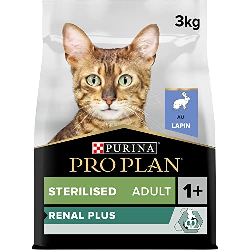PURINA PRO PLAN Sterilised Adult 1+ OptiRenal | Reich an Kaninchen | Trockenfutter | Katze | 3 kg Beutel PURINA PRO PLAN Sterilised Adult 1+ OptiRenal | Reich an Kaninchen | Trockenfutter | Katze | 3 kg Beutel von Pro Plan