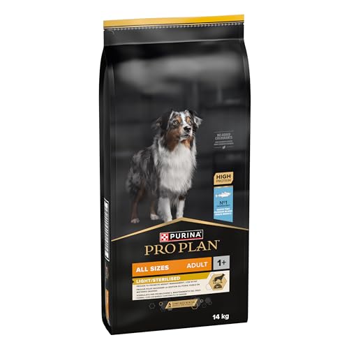 Purina Pro Plan Light/Sterilized Hundefutter für Erwachsene, sterilisiert, leicht, Gewichtskontrolle mit Weißfisch, 14 kg Purina Pro Plan Light/Sterilized Hundefutter für Erwachsene, sterilisiert, leicht, Gewichtskontrolle mit Weißfisch, 14 kg von PURINA PRO PLAN