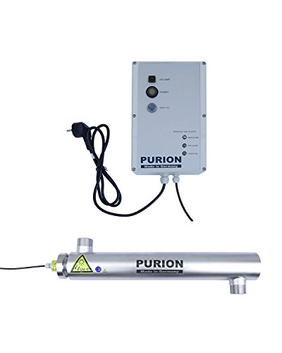 PURION 2001 UVC Reinigung für Pools klares Wasser ohne Chemie (PURION 2001 Edelstahl mit Lebensdauerüberwachung) von PURION