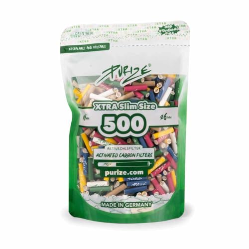 500x PURIZE Aktivkohlefilter Doypack XTRA Slim SIZE Multicolor 500x PURIZE Aktivkohlefilter Doypack XTRA Slim SIZE Multicolor von PURIZE
