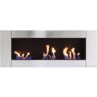 Bioethanol-Wandkamin Panoramadesign aus Edelstahl mit drei Brennern von PURLINE