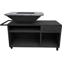 Großer Grill mit Schrank und Grillplatte aus Stahl von PURLINE