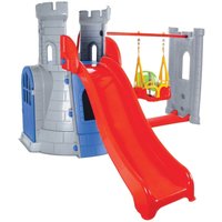 Purline - Kinderburg aus Kunststoff mit Rutsche und Schaukel castle slide and swing set von PURLINE