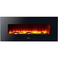 Purline - Elektrischer Panoramakamin aus schwarzem gehärtetem Glas Purline - Elektrischer Panoramakamin aus schwarzem gehärtetem Glas von PURLINE