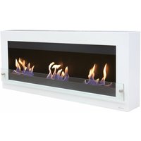 Purline - Extragroßer wandmontierter Ethanol-Kamin aus Stahl und gehärtetem Glas von PURLINE