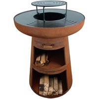 Purline - Runder Grill mit runder Stahlplatte und Rost Purline - Runder Grill mit runder Stahlplatte und Rost von PURLINE