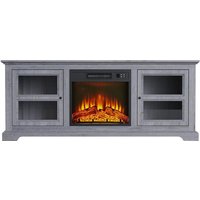 Purline - Sideboard mit elektrischem Kamin grau 2000W von PURLINE