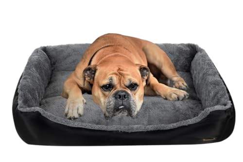 Purlov Hundebett Gepolstert für kleine und mittelgroße Hunde Waschbar Weich Warm Haustierbett 24288 von Purlov