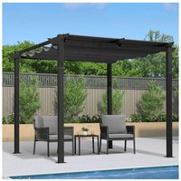 Outdoor Retractable Pergola mit Sonnenschutz Vordach Patio Aluminium Pergola für Garten - Purple Leaf von PURPLE LEAF