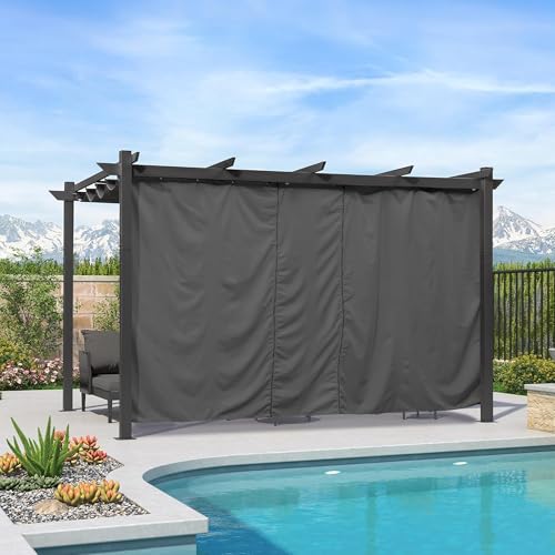 PURPLE LEAF Garten Pergola 3 x 4 m mit Seitenwänden, Aluminium Terrasse Pavillon mit Wetterfestes Schiebedach, Wasserdicht Stabil Winterfest, Grau PURPLE LEAF Garten Pergola 3 x 4 m mit Seitenwänden, Aluminium Terrasse Pavillon mit Wetterfestes Schiebedach, Wasserdicht Stabil Winterfest, Grau von PURPLE LEAF