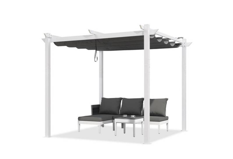 PURPLE LEAF Pergola 3x3m Aluminium Terassenüberdachung Garten Pavillon, BxTxH: 300,00x300x245,00 cm, mit schiebedach, UV Beschattung Freistehend Wasserdicht PURPLE LEAF Pergola 3x3m Aluminium Terassenüberdachung Garten Pavillon, BxTxH: 300,00x300x245,00 cm, mit schiebedach, UV Beschattung Freistehend Wasserdicht von PURPLE LEAF