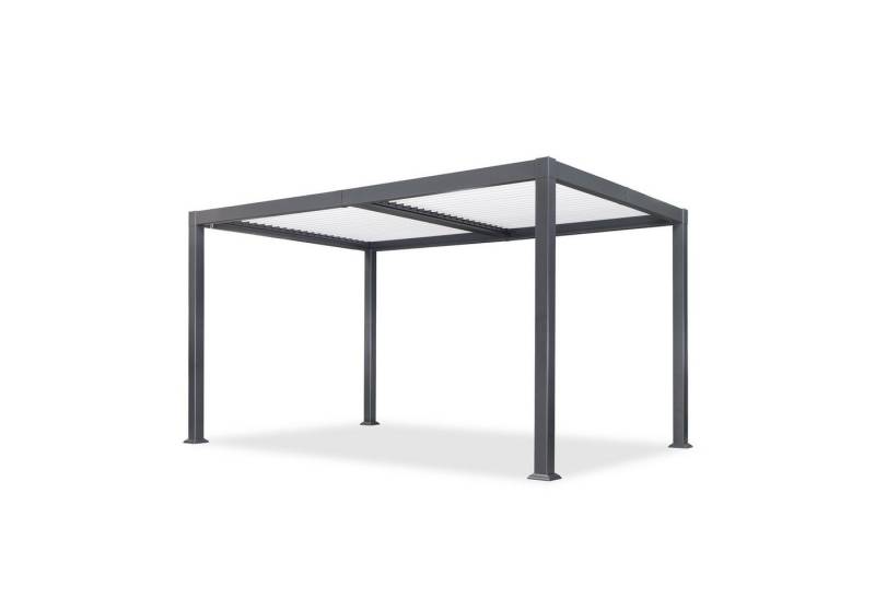PURPLE LEAF Pergola Alu Terrassenüberdachung mit Lamellendach, stabiler Gartenpavillon, BxTxH: 305x428x220 cm, wasserdichte Gartenüberdachung für Balkon, Carport oder Grillplatz von PURPLE LEAF