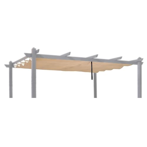 PURPLE LEAF Pergola Ersatzdach für 3 x 4 m Pavillon, Gartenpavillon Ersatzbezug, Wasserdicht, UV Schutz, Beige von PURPLE LEAF