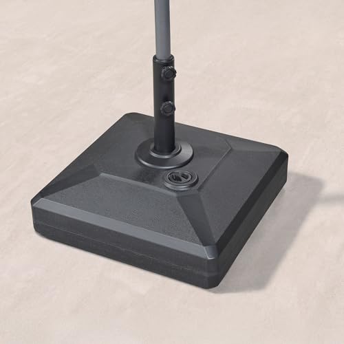 PURPLE LEAF Sonnenschirmständer MLB45 für Mittelstockschirme Sonnenschirm, befüllbar mit Wasser oder Sand, Gewicht befüllbar bis 70 kg, für Schirmstöcke bis 48 mm, Schwarz von PURPLE LEAF