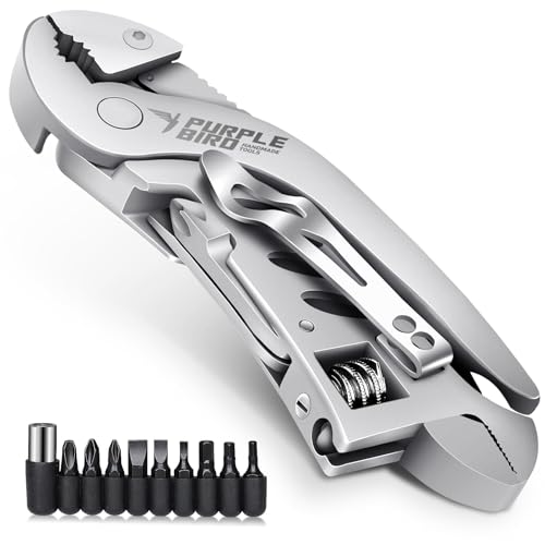 PURPLEBIRD Multitool Werkzeug, 28 in 1 Multifunktionale Zange Geschenke für Männer, Faltbares Multifunktionswerkzeug mit 11 Bits und Gurtcliptasche, Draussen Camping Reparieren von PURPLEBIRD