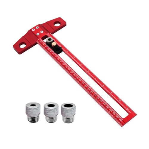2-in-1-Winkel-Lineal für Holzbearbeitung, präzise, mit metrischer und britischer Skala, hellschwarze oder rote Beschichtung, Holzbearbeitungswinkel, Lineal 2-in-1-Winkel-Lineal für Holzbearbeitung, präzise, mit metrischer und britischer Skala, hellschwarze oder rote Beschichtung, Holzbearbeitungswinkel, Lineal von PURPLELILY