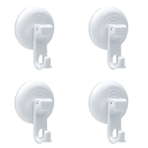 PURPLELILY 4 Stück/8 Stück Saugnapfhaken für Dusche, leistungsstarker Vakuum-Handtuch- und Bademantelhalter, einfache Installation, Badezimmer-Handtuchhalter von PURPLELILY